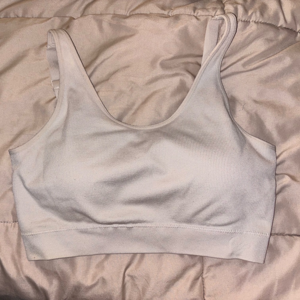 davyPiper Light Beige Ribbed lounge Bra